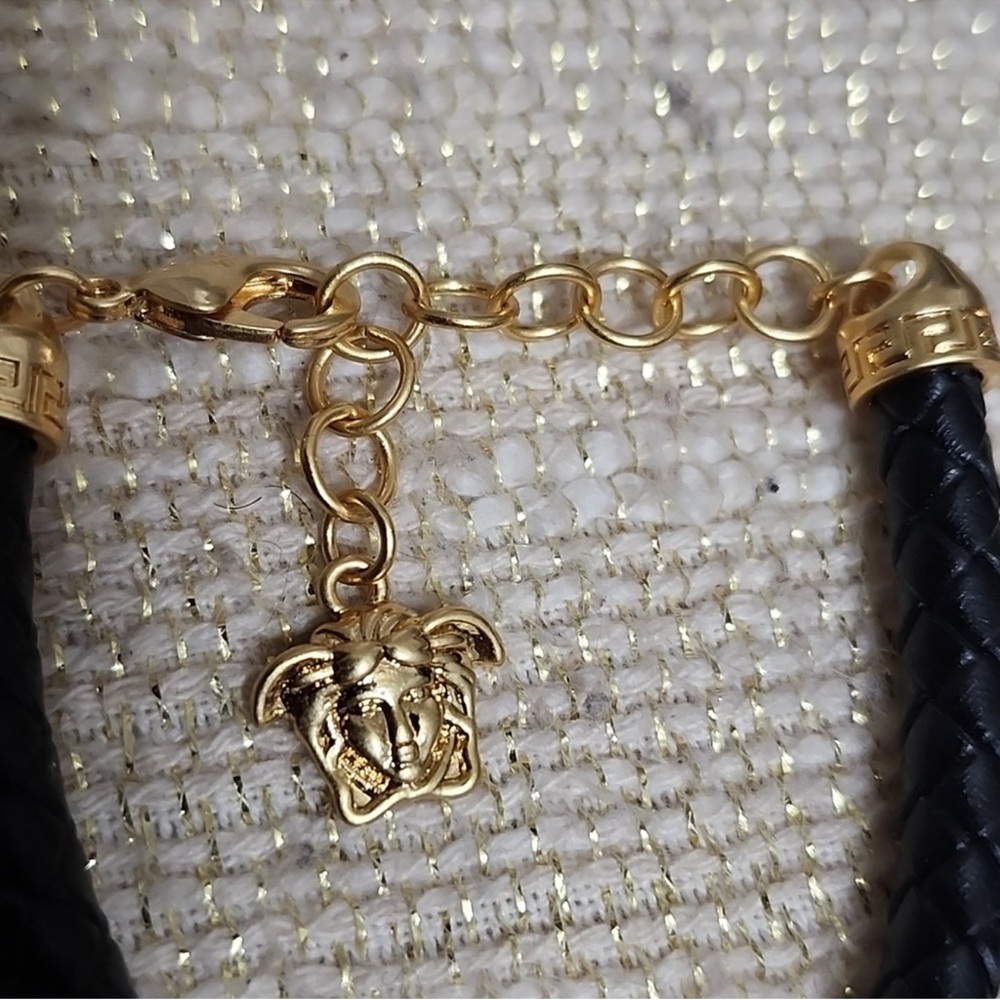 VERSACE Medusa Braided Leather
Bracelet NWOT - Picture 5 of 8